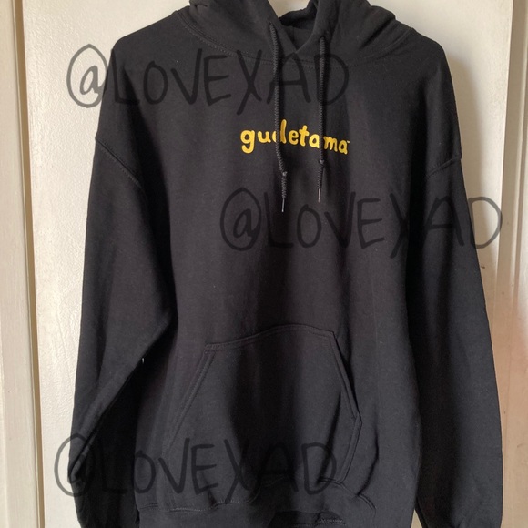 SOLD ‼️ Sanrio Gudetama lazy egg black hoodie sweatshirt - Picture 2 of 4